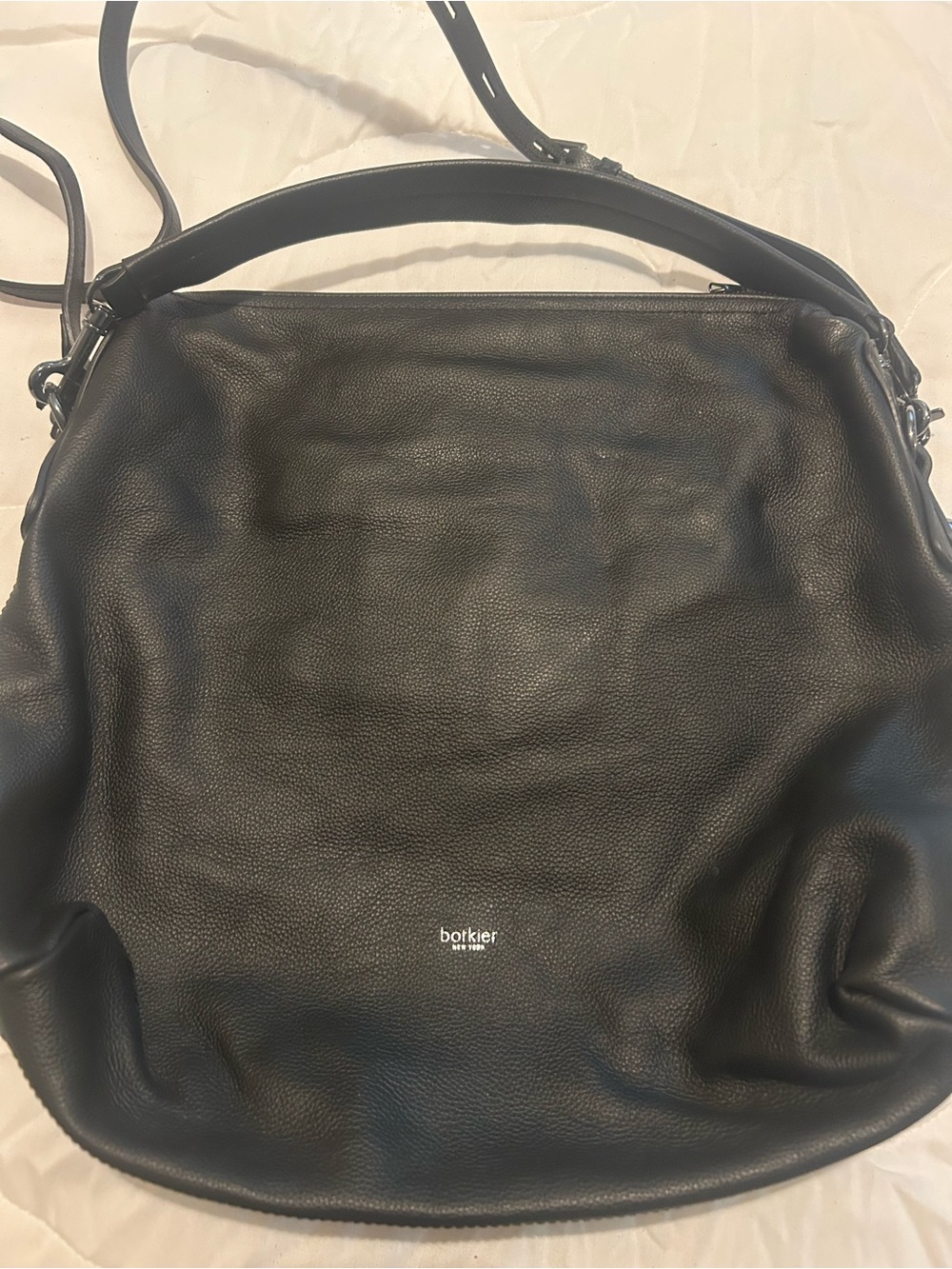 Botkier Black Pebbled Leather Shoulder Bag